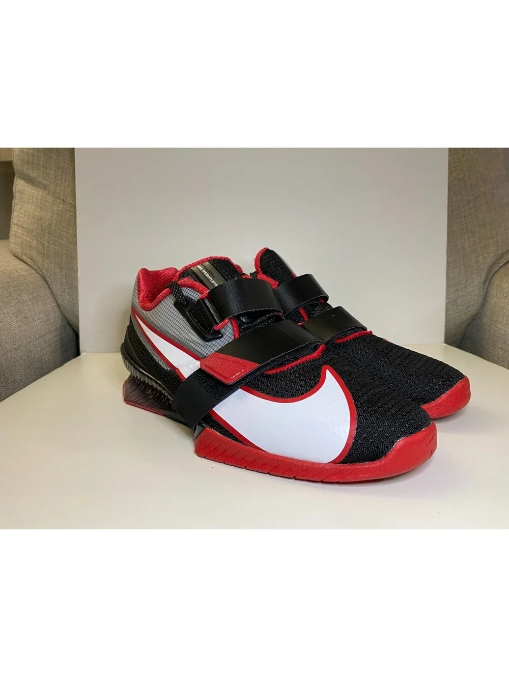 Nike Romaleos 4 CD3463-003 Mens Sneakers US 9 Black White Weightlifting Shoes
